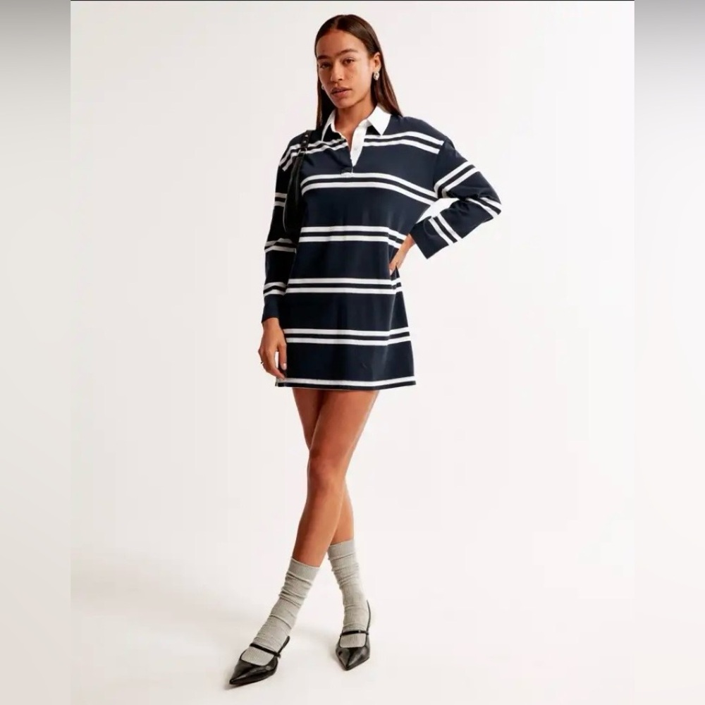 NWT Abercrombie & Fitch Rugby Stripe Dress